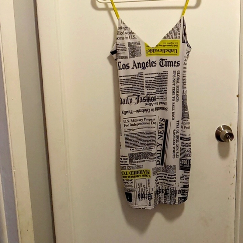 News Printed Mini Dress